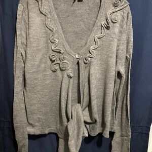 New Directions Charcoal Knit Cardigan xl